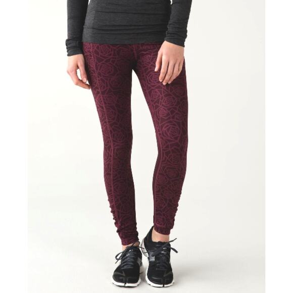 Lululemon High Times Leggings 4 in Posey Red Grape Bordeaux Drama - Picture 1 of 7